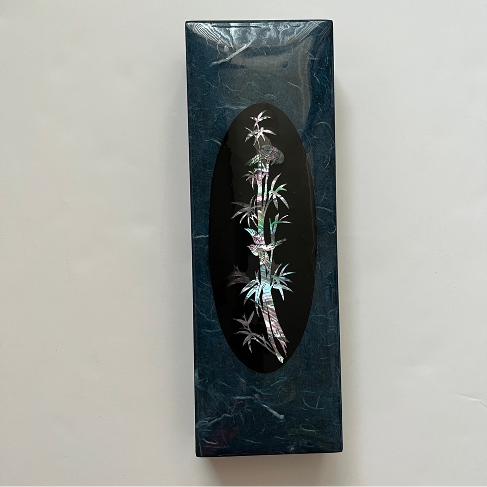 Vintage Japanese Mother of Pearl Wooden Box